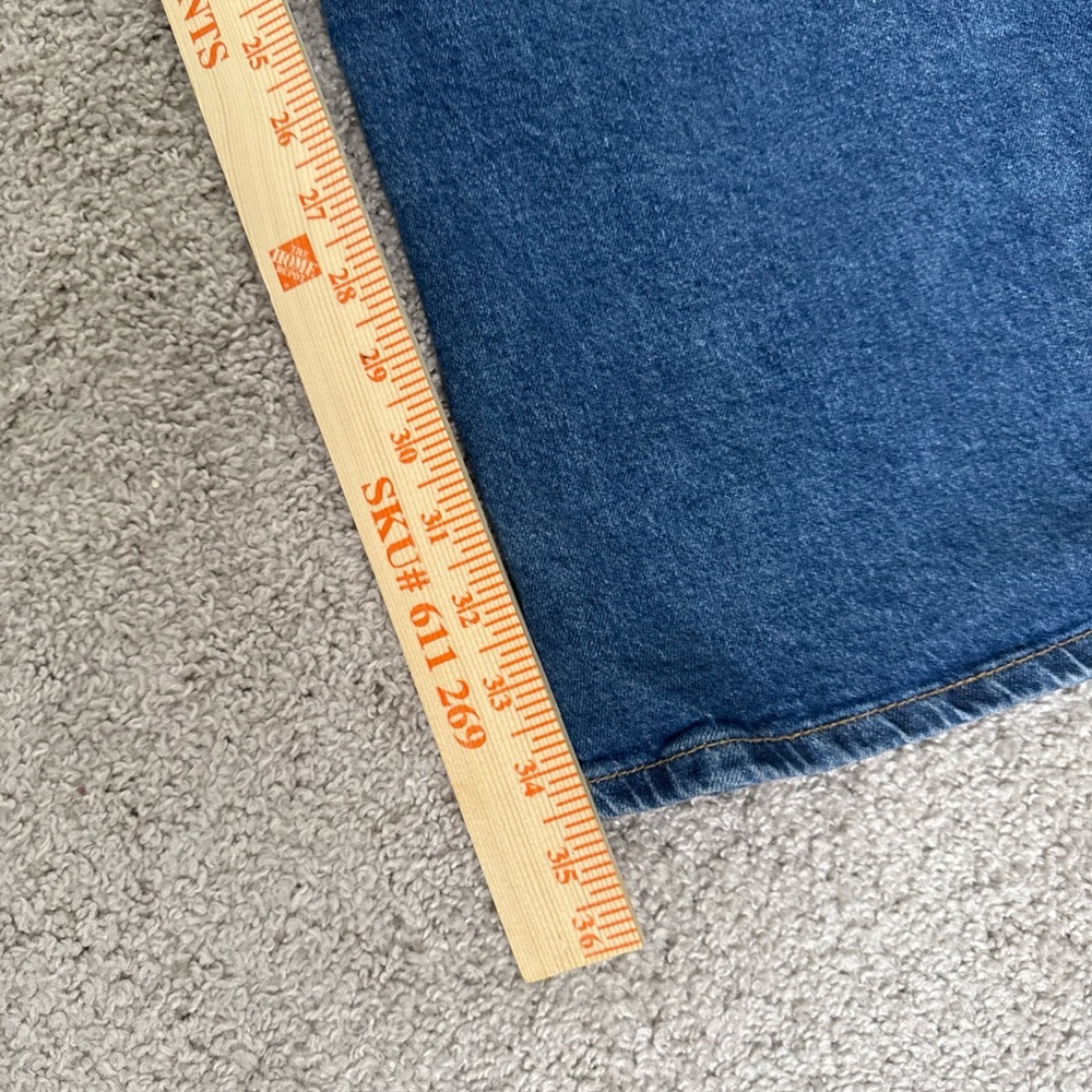 NWT DO Dee Ocleppo Jeans Mid Rise Wide Leg Mid Wash Size 16 Cool Girl Old Money - Picture 10 of 13